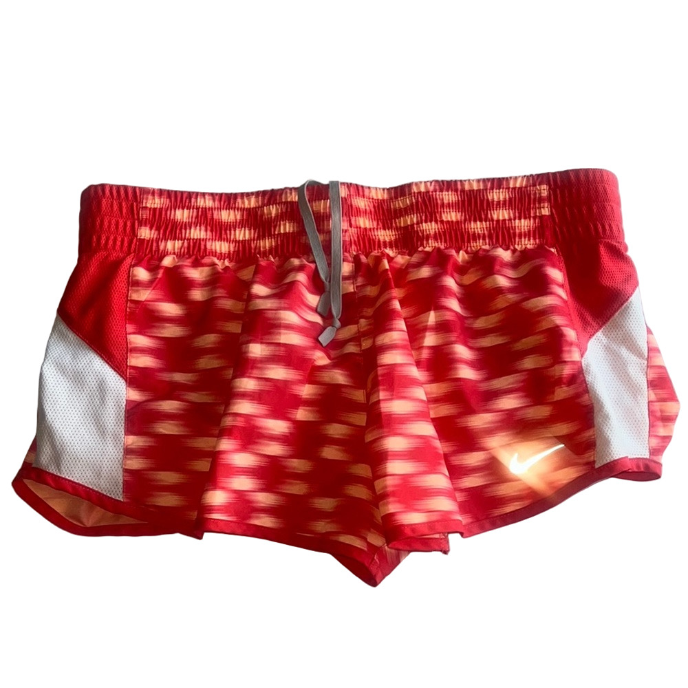 Nike Red and White Women's Athletic Shorts